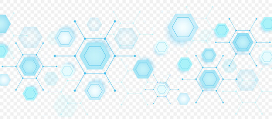 Wall Mural - molecular structure and genetic engineering, atom, neural network, neurons, dna molecule. scientific