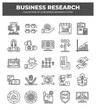 © Icon - Collection of Business Research Icons: Data Analysis. Market Research. and Financial Planning