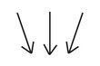 © Vector - vector illustration black and white icon three arrows pointing to the same place