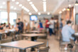 © Pattarisara - Blurred background of modern cafe or restaurant filled with people enjoying meals and conversations