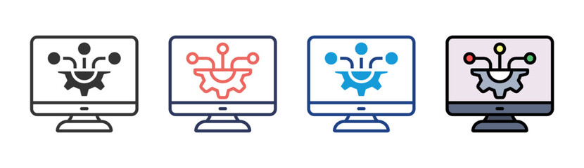 Software Icon Set Multiple Style Collection