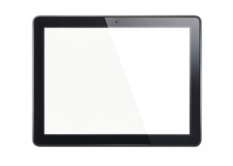  blank tablet screen  isolated on white background