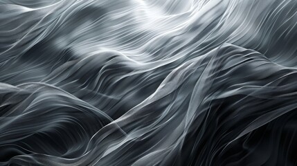 Wall Mural - Dynamic waves of light fabric with the play of light and shadows create an effect of movement and depth.
Suitable for cover design, website backgrounds, presentations, art projects 