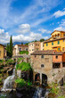 Old mill house in Loro Ciuffenna village, Tuscany, Italy.