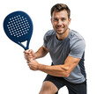 © FP Creative Stock - Athletic caucasian male padel player smiling while swinging racket in dynamic move