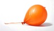 © Kitab - Deflated orange balloon on white background