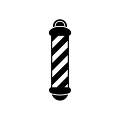 vintage barber pole icon with striped pattern 