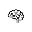 © Reza Design - Neural Network Brain Icon with Circuit Board on Transparent Background