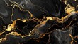 © ADNAN STOCKS - Black and gold marble veins with glossy luxury elegant premium artistic abstract background