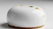 © Vectune - Elegant White Mirror Glaze Cake Adorned with Golden Leaf Details A Culinary Masterpiece of Sophistication and Deliciousness