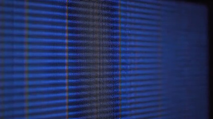 Digital Glitch on Blue Screen with Horizontal Lines and Vertical Static