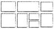 © Design Shop - Hand drawn brush stroke frames set. Grunge square and rectangle frames. Rectangle borders collections. vector illustration.