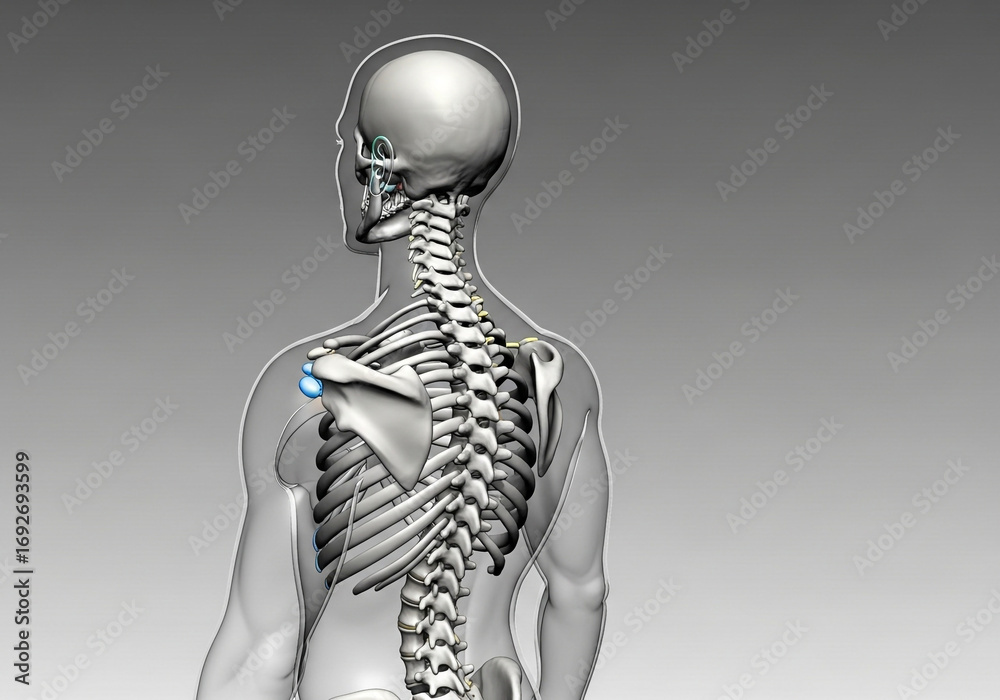 Human skeleton and shoulder joint anatomy Stock Photo | Adobe Stock