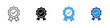 © sahila - Quality Badge Multiple Style Icon Design Vector - ribbon badge with a checkmark inside, symbolizing certified quality, achievement, or approval