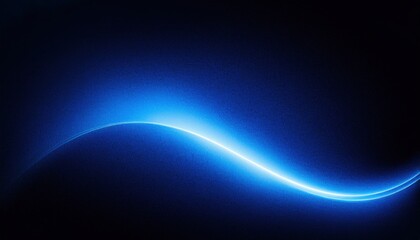 Wall Mural - abstract glowing blue wave light curve on dark background with radiant gradient glow ideal for wallpaper or banner