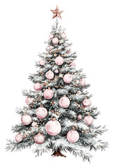 Wall Mural - PNG Christmas tree illustration decoration traditional.