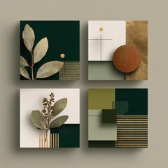 Wall Mural - Modern Minimalist Christmas Decor for Social Media Aesthetic