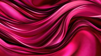 Wall Mural -   A close-up of a red and pink background featuring a wavy pattern at the top and bottom
