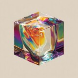  colourful ice cube on a diffrent shaoes