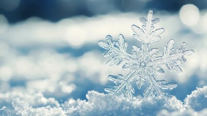 Wall Mural - Snowflake on Snow