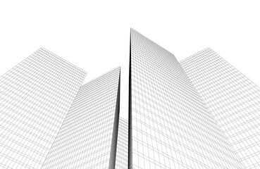 Canvas Print - architectural building. design 3d background