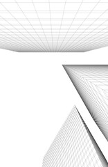 Canvas Print - architectural building. design 3d background