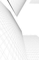 Canvas Print - architectural building. design 3d background
