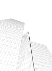 Canvas Print - architectural building. design 3d background