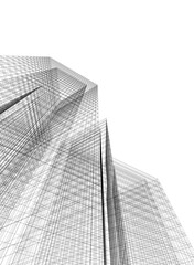 Canvas Print - architectural building. design 3d background