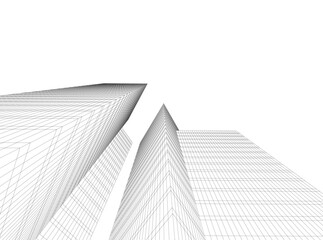 Canvas Print - architectural building. design 3d background
