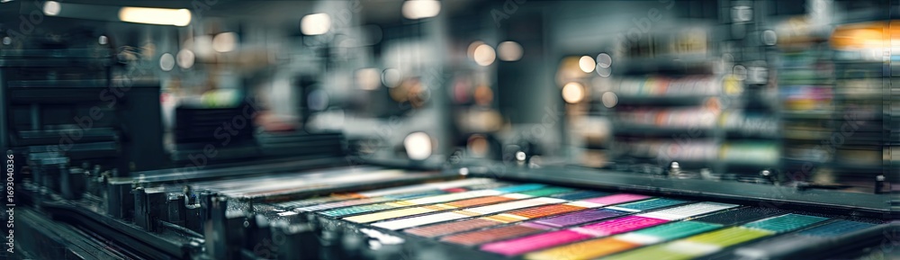 Machine Color Pallet Industrial printing machine with color palettes Stock Photo | Adobe Stock