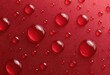 © krisna - Red water droplets on a smooth surface