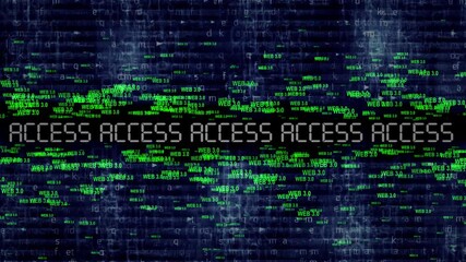 Digital Access Display With  Code And Web 3.0 access Messages