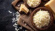 © Hijau - Grated cheese in wooden bowls