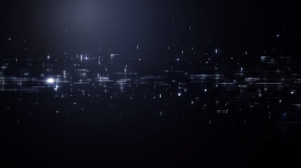 Digital Grid Background with Glowing Elements and Sparkles 