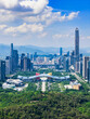 drone aerial view of city in SHENZHEN