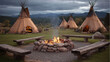 © lnsu - Outdoor camping with campfire
