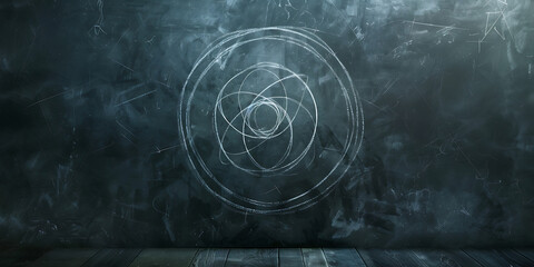Mysterious circular symbol glowing on a dark, textured wall, evoking ancient secrets and cosmic energy.