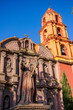 San Miguel de Allende, Mexico - February 8, 2025: Temple of the Oratory of San Felipe Neri in San Miguel de Allende, Guanajuato, Mexico.