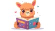 © Eri - Cute Llama Reading a Book