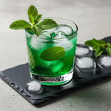 mojito cocktail with mint leaves