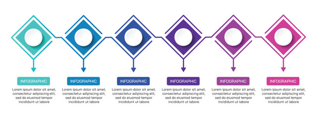 Wall Mural - steps business data visualization timeline process infographic template design with icons. simple in