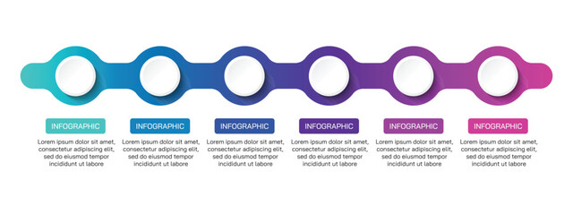 Wall Mural - steps business data visualization timeline process infographic template design with icons. simple in