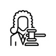 © WEBTECHOPS - Black line icon for judges verdict