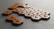© Anita Digital Studio - Visualize your network with this engaging wooden diagram showing team connections and organizational structure