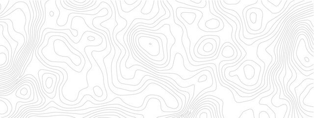 Wall Mural - Modern Geometric Map Design Incorporating Topographical Lines, Sea Maps, and Mounted Area Spaces for a Clean White Background
