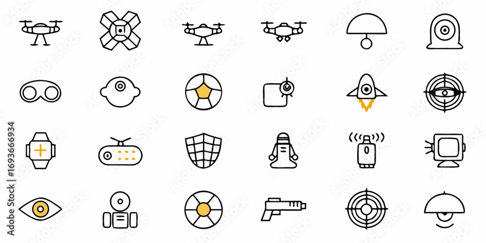 Tech Offering Icon Cool tech icons offer a modern, dynamic visual set for innovative ...