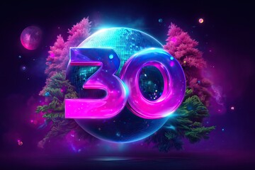 Wall Mural - Digital rendering of neon 