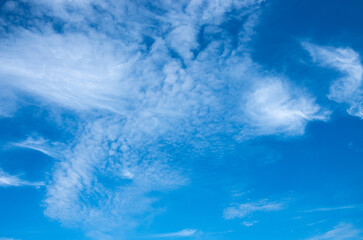 Wall Mural - white clouds in blue sky.