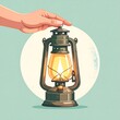 © Lilik - Hand Adjusting Vintage Lantern